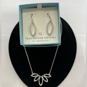 Touchstone Crystal by Swarovski Petals Necklace & Earrings Set